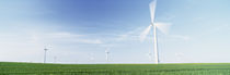 Wind turbines in a field, Easington, Holderness, East Yorkshire, England by Panoramic Images