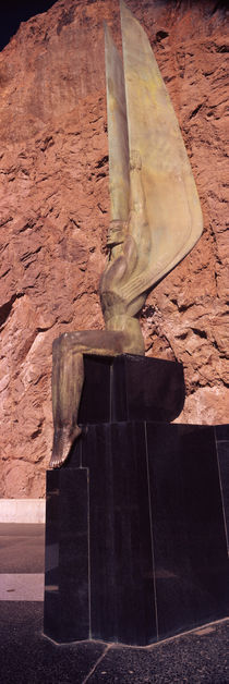 Statue at a dam, Boulder City, Hoover Dam, Arizona and Nevada, USA by Panoramic Images