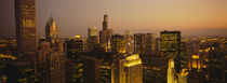 Skyscrapers in a city, Chicago, Illinois, USA by Panoramic Images