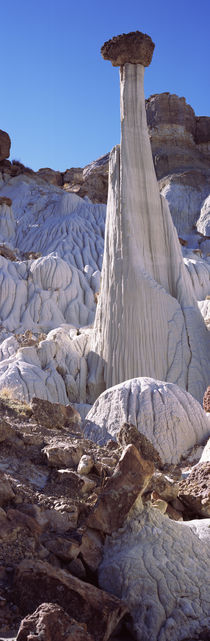 Pinnacle formations on an arid landscape, Wahweap Hoodoos, Arizona, USA von Panoramic Images