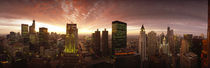 Sunset cityscape Chicago IL USA by Panoramic Images