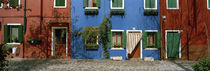 Facade of houses, Burano, Veneto, Italy by Panoramic Images