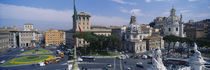 High angle view of traffic on a road, Piazza Venezia, Rome, Italy von Panoramic Images