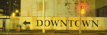 Downtown Sign Printed On A Wall, San Francisco, California, USA von Panoramic Images