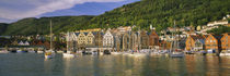 Boats in a river, Bergen, Hordaland, Norway von Panoramic Images