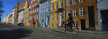 Woman Riding A Bicycle, Copenhagen, Denmark von Panoramic Images