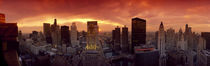 Sunset cityscape Chicago IL USA by Panoramic Images