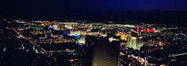 High angle view of a city lit up at night, The Strip, Las Vegas, Nevada, USA by Panoramic Images