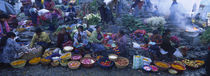 High Angle View Of A Group Of People In A Vegetable Market, Solola, Guatemala by Panoramic Images
