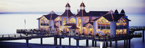 Sea Bridge Lit Up At Dusk, Sellin, Isle Of Ruegen, Germany von Panoramic Images