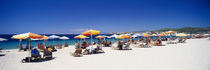 Tourists on the beach, Porto Carras, Sithonia, Chalkidiki, Greece von Panoramic Images