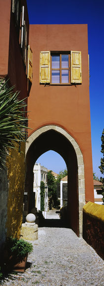 Archway of a house, Rhodes, Greece von Panoramic Images