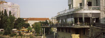 Restaurants and bars in a city, Danube Channel, Vienna, Austria by Panoramic Images