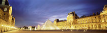 Light Illuminated In The Museum, Louvre Pyramid, Paris, France by Panoramic Images