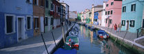 Houses along a canal, Burano, Italy von Panoramic Images