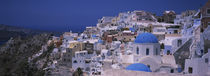 High angle view of a town, Oia, Santorini, Greece by Panoramic Images