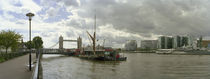 River viewed from the Cherry Garden Pier, Thames River, London, England von Panoramic Images
