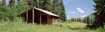 Log Cabin In A Field, Kenai Peninsula, Alaska, USA by Panoramic Images