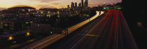 Aerial view at dusk, Seattle, Washington State, USA von Panoramic Images