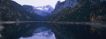 Lake in front of mountains, Lake Gosau, Dachsteingruppe, Salzkammergut, Austria von Panoramic Images