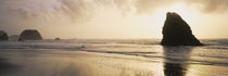 Silhouette of rocks on the beach, Fort Bragg, Mendocino, California, USA von Panoramic Images