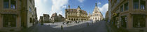 Low angle view of buildings at a town square, Rothenburg, Germany by Panoramic Images