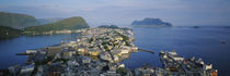 High angle view of a town, Alesund, More og Romsdall, Norway von Panoramic Images