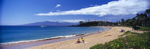 Tourists on the beach, Maui, Hawaii, USA by Panoramic Images