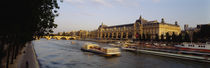 Passenger Craft In A River, Seine River, Musee D'Orsay, Paris, France von Panoramic Images