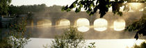 Stone Bridge In Fog, Loire Valley, France von Panoramic Images