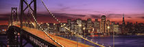  Bay Bridge Illuminated At Night, San Francisco, California, USA von Panoramic Images