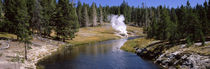 Geothermal vent on a riverbank, Yellowstone National Park, Wyoming, USA by Panoramic Images