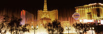 Hotels in a city lit up at night, The Strip, Las Vegas, Nevada, USA von Panoramic Images