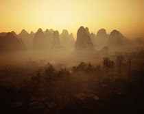 Sunrise in Mountains Guilin China by Panoramic Images