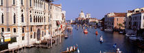 High angle view of gondolas in a canal, Grand Canal, Venice, Italy von Panoramic Images