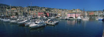 Boats at a harbor, Porto Antico, Genoa, Italy by Panoramic Images
