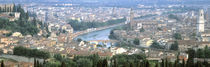 High Angle View Of A City, Verona, Veneto, Italy von Panoramic Images
