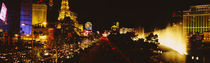 Buildings lit up at night, Las Vegas, Nevada, USA by Panoramic Images