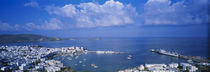 High angle view of buildings at a coast, Mykonos, Cyclades Islands, Greece von Panoramic Images