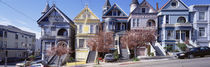 Cars Parked In Front Of Victorian Houses, San Francisco, California, USA by Panoramic Images