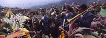 Musicians Celebrating All Saint's Day By Playing Trumpet, Zunil, Guatemala by Panoramic Images