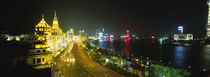 Buildings Lit Up At Night, The Bund, Shanghai, China von Panoramic Images