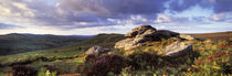 Clouds over a landscape, Haytor Rocks, Dartmoor, Devon, England von Panoramic Images