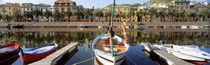 Italy, Sardinia, Bosa, Boats moored on the dock von Panoramic Images