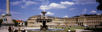 Fountain in front of a palace, Schlossplatz, Stuttgart, Germany by Panoramic Images