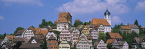Panorama Print - Gebäude auf einem Hügel Schwarzwald, Deutschland von Panoramic Images