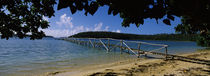 Wooden dock over the sea, Vava'u, Tonga, South Pacific by Panoramic Images