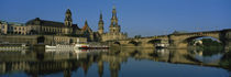 Reflection Of Buildings On Water, Elbe River, Dresden, Germany von Panoramic Images