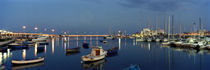 Boats at a harbor, Bari, Itria Valley, Puglia, Italy by Panoramic Images