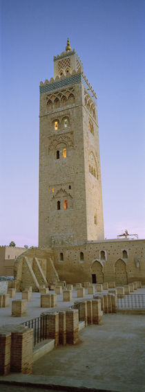 Low angle view of a minaret, Koutoubia Mosque, Marrakech, Morocco von Panoramic Images